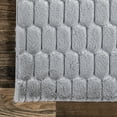 thumbnail image 3 of nuLOOM Nia SuperiorWash Tile Faux Rabbit Machine Washable Area Rug, 2' 6" x 8', Runner, Nia Silver, 3 of 6