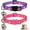 Pink&Purple, variant on Xekoro 2PCS Breakaway Cat Collars with Bell Moons Stars Cute Kitty Adjustable Safe Kitten Collars with Pendant Glow in The Dark(Purple&Pink)