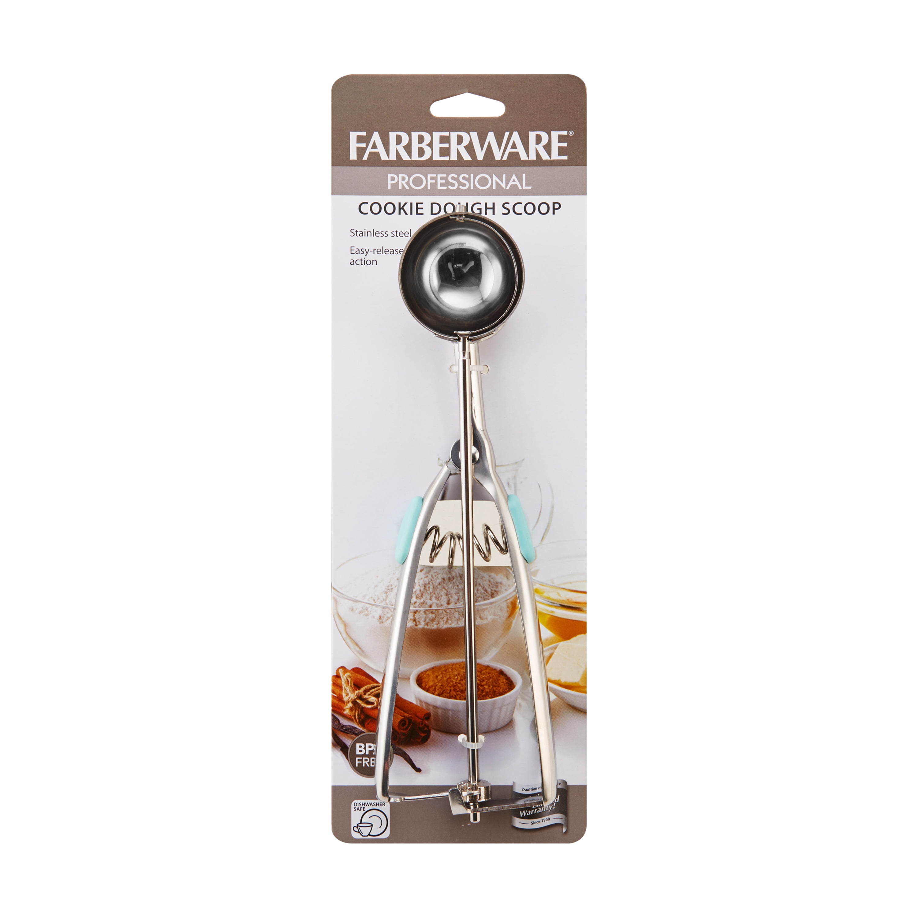 Farberware Professional Aqua Sky Stainless Steel Cookie Dough Scoop