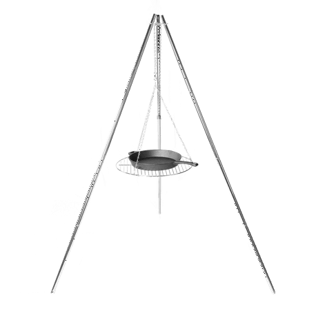 Coghlan's Tri-Pod Grill, Ideal for open fire cooking for Camping, RV, Outdoor Picnics and BBQ, Easy to Set-up and Made of Durable Nickel Plated Steel