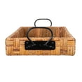 thumbnail image 5 of Creative Co-Op Oversized Hand-woven Rattan Tray with Metal Handles, Natural, 5 of 7