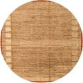 thumbnail image 1 of Ahgly Company Indoor Round Abstract Orange Oriental Area Rugs, 7' Round, 1 of 6