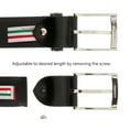 thumbnail image 3 of Romeo Gigli C856/35S NERO Black Leather Adjustable Mens Belt for mens, 3 of 5