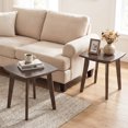 thumbnail image 2 of Gymax 2PCS Solid Wood Side Table w/Thickened Top & Curved Edge for Living Room Bedroom, 2 of 10