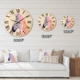 thumbnail image 4 of Designart 'Portrait of Rainbow Zebra On White' Farmhouse Wood Wall Clock, 4 of 5