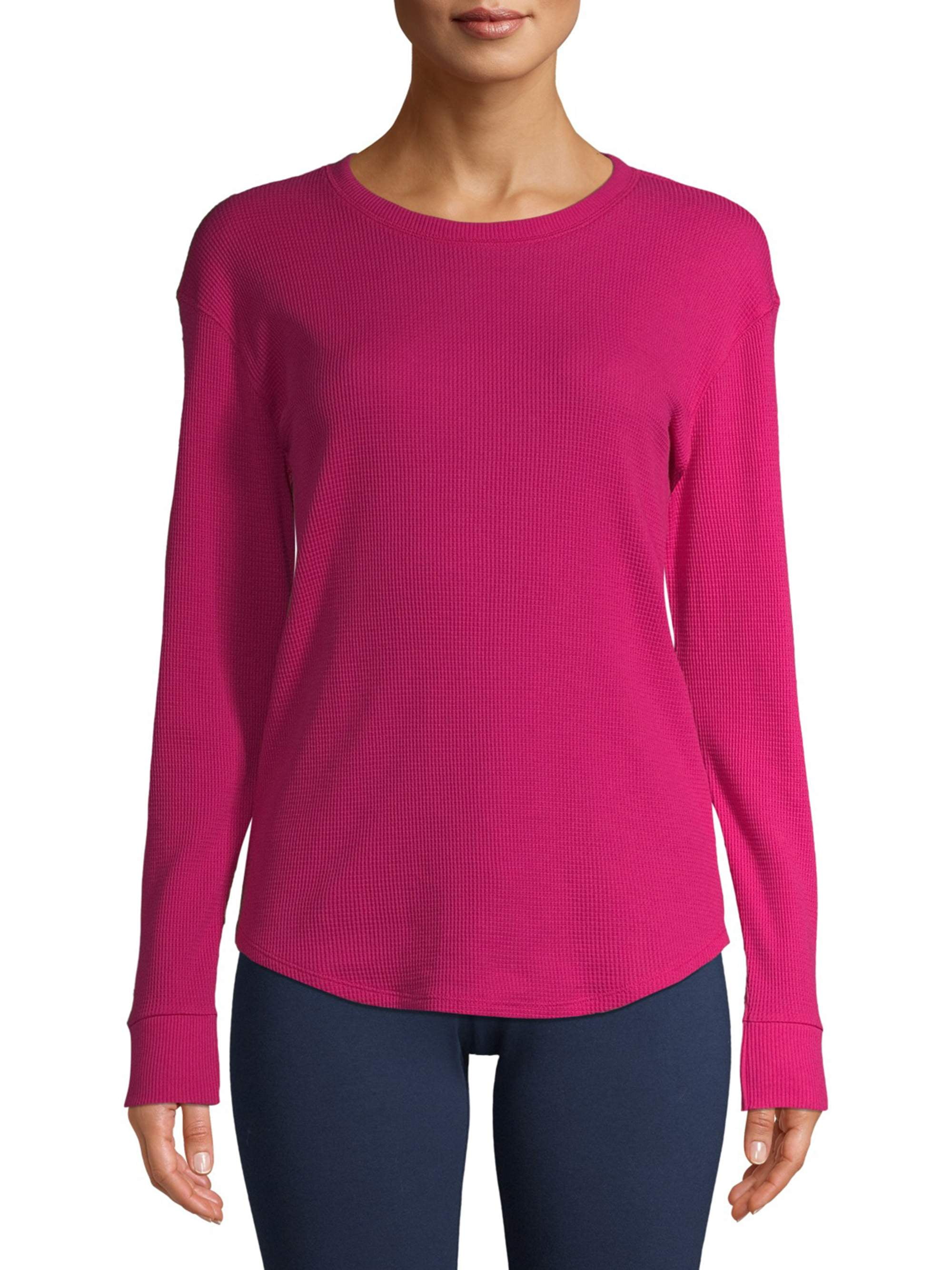 Time and Tru Women's Long Sleeve Thermal T-Shirt - Walmart.com