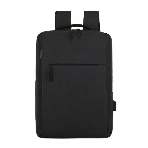 Mochila clásica para hombre, sencilla, para negocios, para imprimir, con carga USB