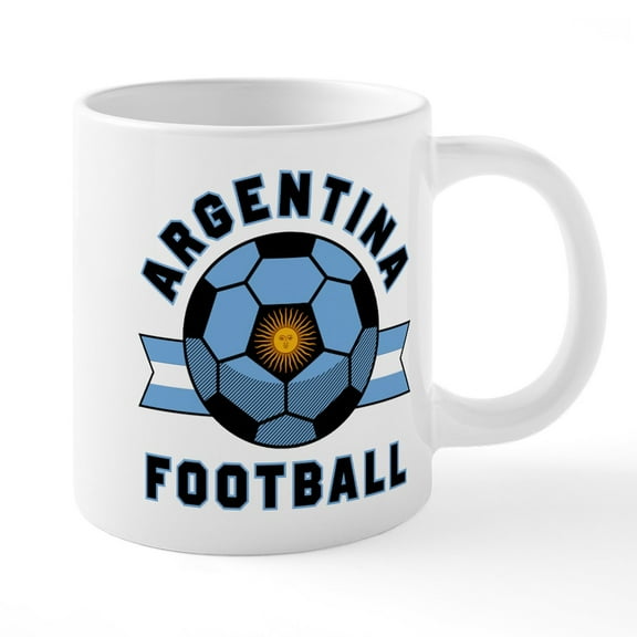 CafePress - Argentina Football Mugs - 20 Oz White Ceramic Mega Mug