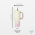 thumbnail image 6 of Zak Designs 40oz Stainless Steel Sutton Straw Tumbler Benefiting St. Jude Pink Ombre, 6 of 13