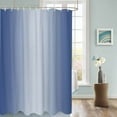 thumbnail image 3 of Fabric Shower Curtain Navy Blue Ombre Solid Color Gradient Modern Art Shower Curtains with 12 Hooks Waterproof Machine Washable Bath Curtains for Bathroom, 72 x 96in, 3 of 6