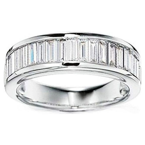 Eternity Baguettes Anniversary Wedding Band Ring for Women Ginger Lyne Collection