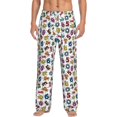 thumbnail image 2 of Picia Colorful Numbers Mens Soft Woven Cotton Elastic Waistband Sleep Pajama Pant Lounge Sleep Pant With Pockets And Drawstring-XX-Large, 2 of 9