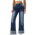 thumbnail image 2 of Wide Leg Jeans Woman 2026 Trendy High Waisted Stretch Slim Fit Bootcut Denim Pants Jean Trousers, 2 of 7