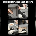 thumbnail image 5 of Double Automatic Dumpling Maker Mold | 304 Stainless Steel & PP | Easy Wavy Edge Press | Dual Slots for Pierogi, Wonton, Ravioli | Kitchen Tool for Homemade Dumplings | 350g Household Gadget, 5 of 9