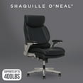 thumbnail image 4 of Shaq Tarvos Premium Ergonomic Big & Tall Office Chair, PureSoft Upholstery with Height Adjustable and Flip-Up Arms, Black, 4 of 16