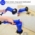 thumbnail image 3 of Advancent Desatascador de tuberías, herramienta de limpieza de tuberías de presión de aire segura, desagües de suelo de plástico portátiles, émbolo Accesorios de baño Advancent HA017119-00, 3 of 6