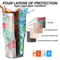 thumbnail image 7 of 30oz Pioneer Flower Tumblers Stainless Steel Tumbler with Lid and Straw,Vacuum Insulated Double Wall Travel Tumbler Cups Mug with Cleaning Brush for Coffee,Tea, 7 of 7