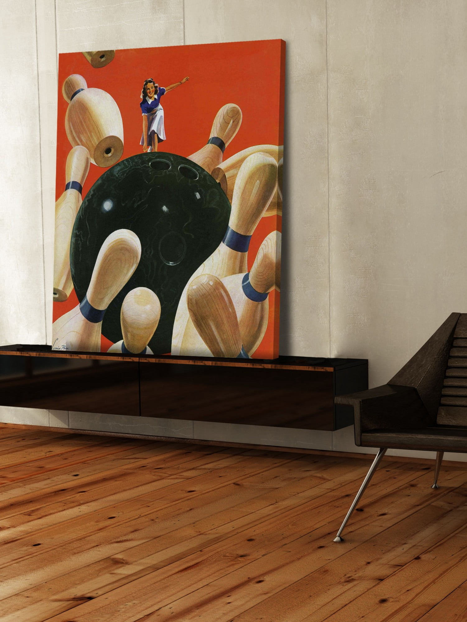 Marmont Hill Bowling Strike by Lonie Bee Painting Print on Canvas