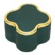 thumbnail image 2 of Caja de anillos iluminada flocado suave luminoso diseño de trébol de cuatro hojas caja de regalo de exhibición de joyería para bodas compromisos negro verde, 2 of 10