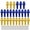 Blue and yellow, variant on 26Pcs Table Soccer Men Player Toy Table Foosball Player Replacement Soccer Tables Players Easy Installation Repair Parts