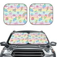 thumbnail image 2 of Naloa Cute Unicorn 2 Piece Foldable Car Sun Shades, Car Windshield Sunshade, Front Window Sunshade for Car, Truck, SUV - Small, 2 of 7