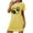 Yellow, variant on Censtreet Tshirt Nightgowns for Women Slub-Knit Sleepshirt Soft Night Gown Casual Sleepwear Night Shirt