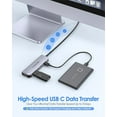 thumbnail image 3 of LENTION USB C Hub, 5-in-1 USB C to USB C Multiport Adapter with 2FT Long Cable, Type C Hub with 4 USB C Port & USB C Powered, USB C Splitter Extender for Laptop MacBook Pro/Mac Air/iMac, More(CE31), 3 of 11