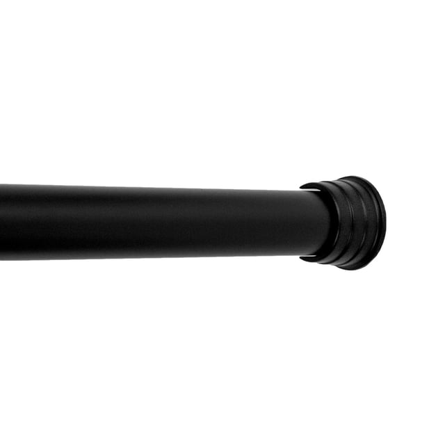 Tailor & Taylor 1 Inch Decorative Curtain Rod, 96 inches Width Windows Rod with Y Style Bracket with Metal Wall Mount Brackets Finials for Living Room, Kitchen and Windows (Black)