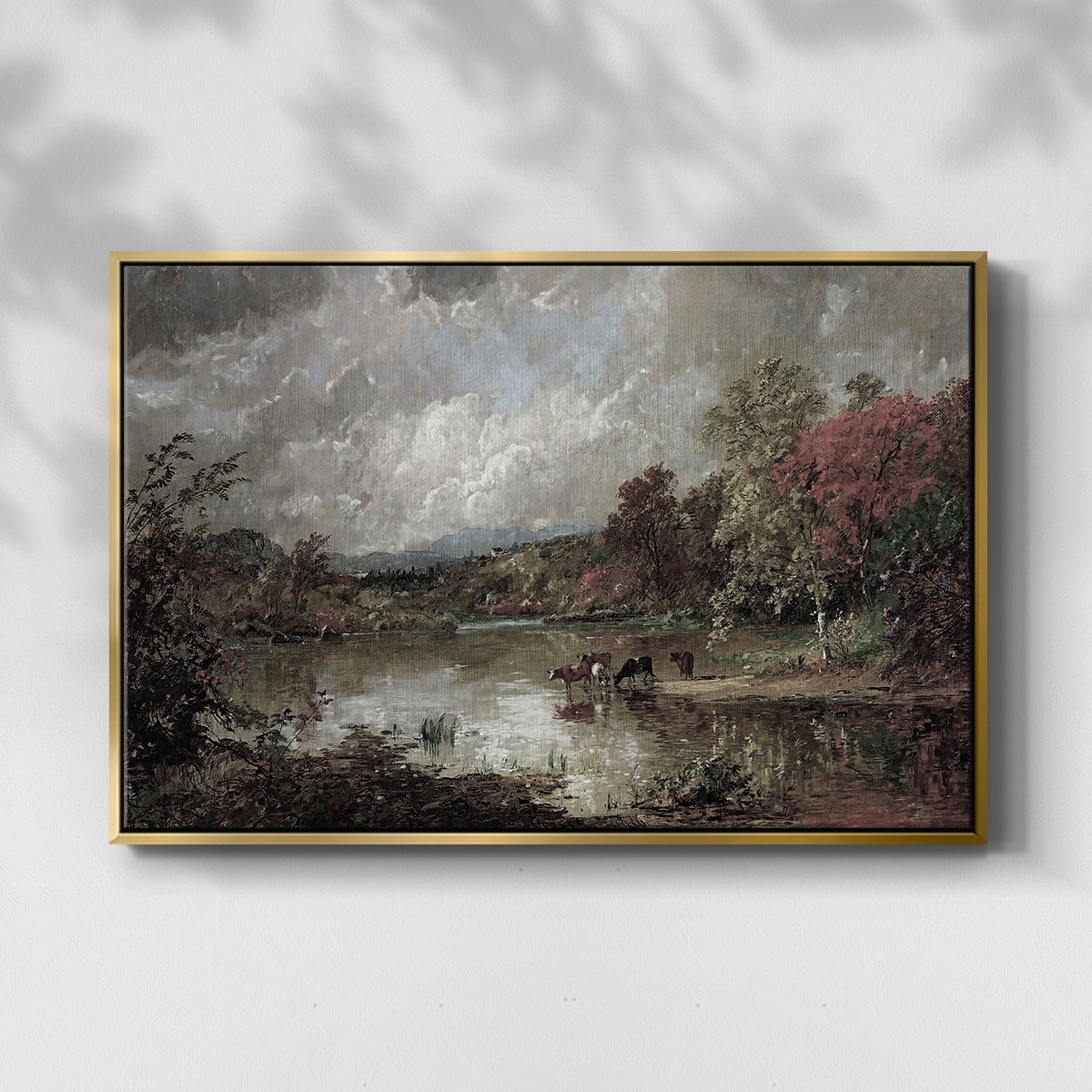 Vintage Landscape-XXIII By Wexford Home Framed in Gold Wood Gallery Wrapped Canvas 17 in. x 25 in.