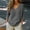 A1_Dark Gray, variant on Deep V Neck 3/4 Sleeve Plus Size Cotton Linen Gauze Shirt Oversized Linen Shirts for Women Tunic Length Linen Blouses Boho Tunic Tops Three Quarter Sleeve Linen Tops Gauze Shirt White Xl