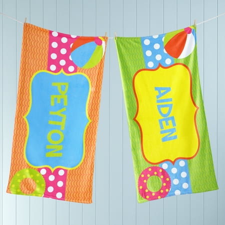 Personalized Pool Fun Beach Towel, Available in 4 Colors