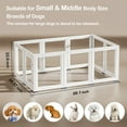 thumbnail image 4 of Clear Acrylic Dog Playpen Indoor, Easy Assemble Transparent Pet Pen for Puppy Bunny Cat Pig, Sturdy & Easy Cleaning Plastic Puppy Fence, 4 of 6