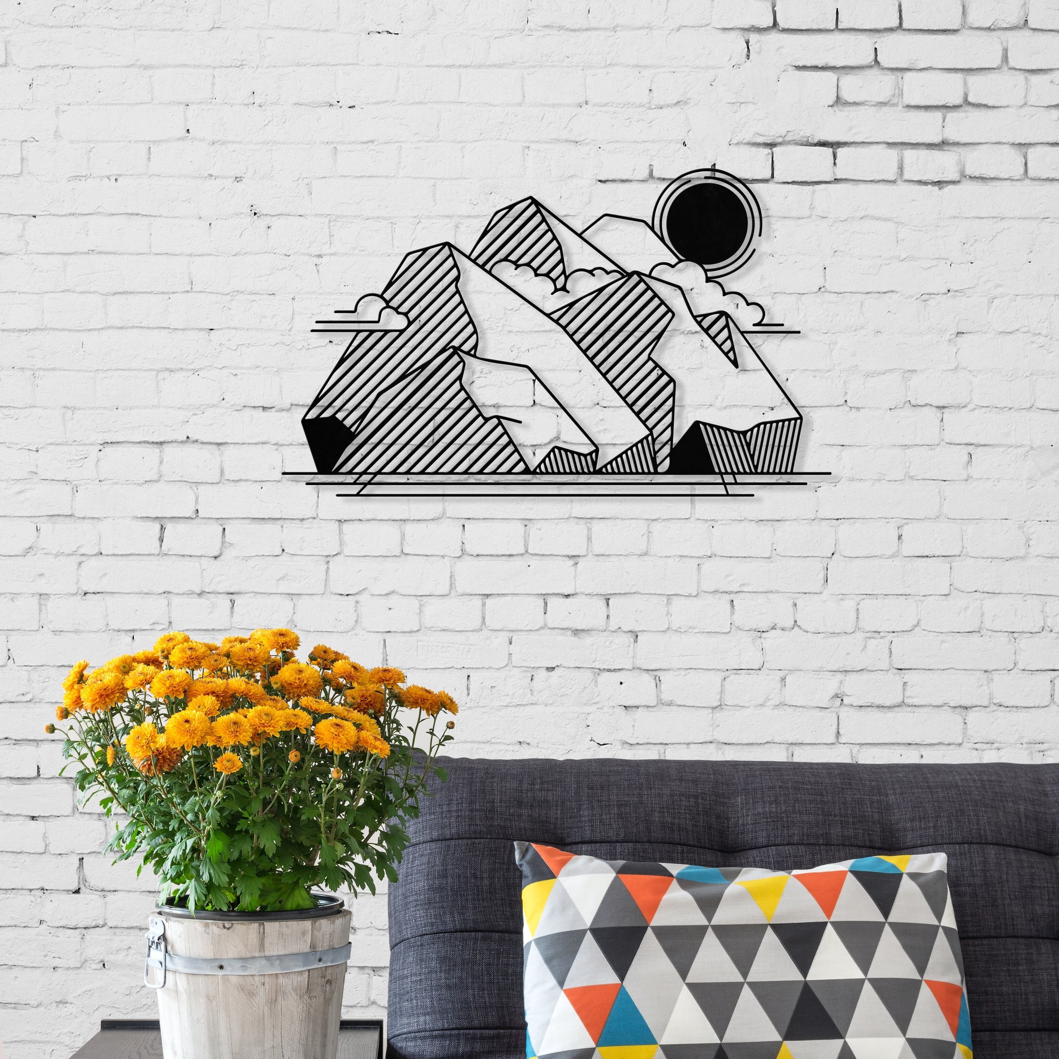 Ada Home Decor Furniture Black Serene Modern Metal Wall Art