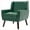 Faux Leather-Green, variant on UIXE Accent Chair Linen Fabric Armchair for Living Room Modern Arm Chair, Gray