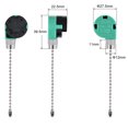 thumbnail image 3 of Unique Bargains Pull Chain Switch 3 Speed ZE-268S6 w Chain for Ceiling Fan Lamp Green Silver, 3 of 5