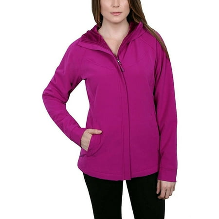 Kirkland Signature Womens Water Repellent Wind Resistant Softshell Jacket (Fuschia,