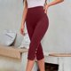thumbnail image 4 of Leggings Capri para Mujeres Yoga Capri Medias de Cintura Alta Color Sólido, Coincidencia Slim Ajuste Gimnasio Y Pantalones de Yoga, 4 of 9