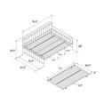 thumbnail image 5 of Pemberly Row Full Metal Daybed with Twin Trundle Bed in Off White, 5 of 14