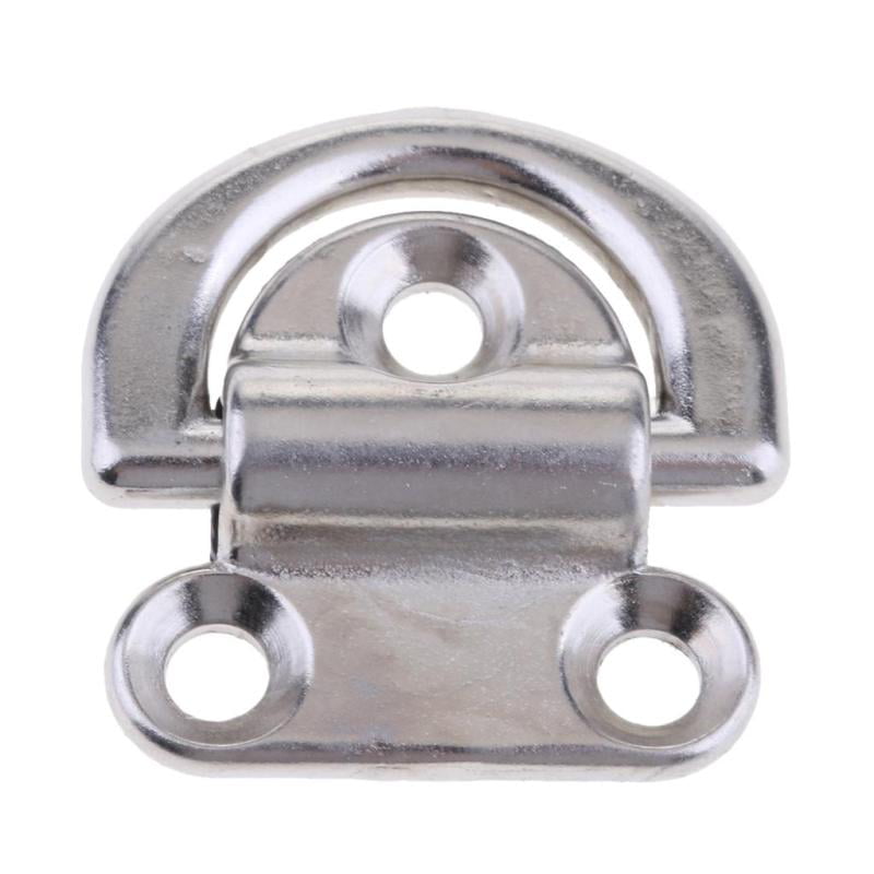 316 Stainless Steel Folding Pad Eye 46mm Wide 6mm Ring for Marine Boat 