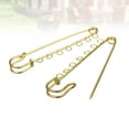 thumbnail image 2 of 1 Bag 10pcs Metal Safty Big Pin Bag 10pcs Metal Safty Big Pin Spring Pin Brooch With 7 Welding Circle Holes (Golden) pring Pin Brooch With 7 Welding Circle Holes, 2 of 8