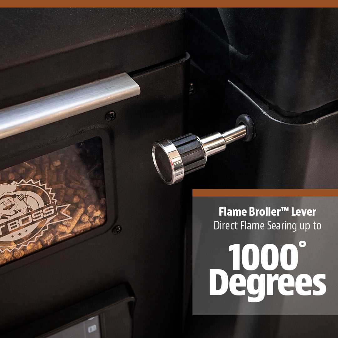 Pit Boss Pellet Smoker, Odessa 1250 Square Inch Wood Fired Pellet Grill with Wifi and Bluetooth, Onyx Series