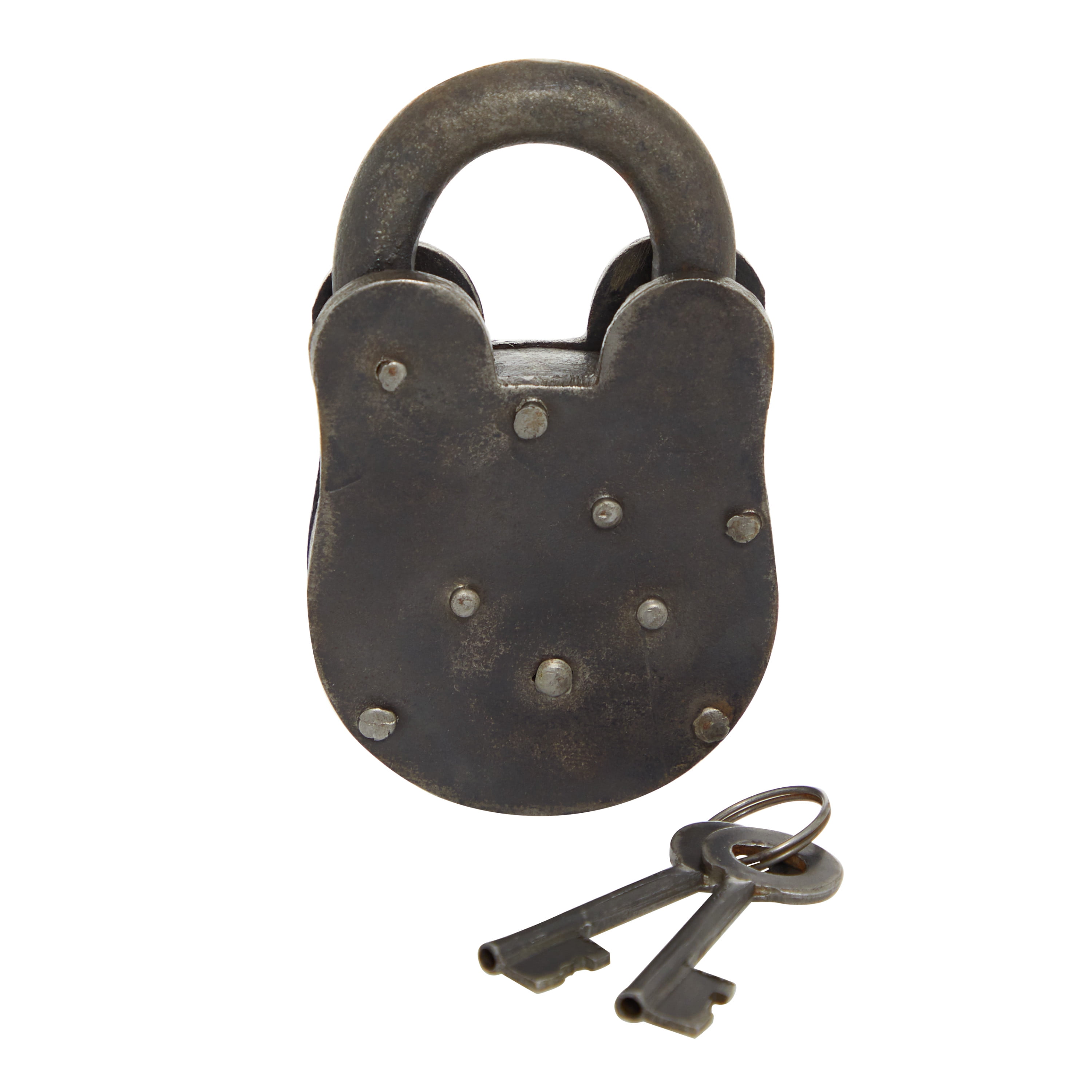 DecMode 4" Gray Brass Lock And Key