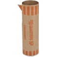 thumbnail image 1 of The Coin-Tainer Quarter Preformed Coin Wrappers, Orange & Brown, 1 of 3