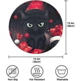 thumbnail image 4 of GZHJMY Santa Hat Cat Round Placemats 15.4in, Washable Heat Resistant Table Mats for Dining Tables Kitchen Wedding Party Decoration Plate Mats Set of 4 Table Mat, 4 of 7