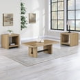 thumbnail image 3 of Steve Silver Aubrey Modern Rectangle Cocktail Table, Weathered Driftwood/Black, 3 of 6
