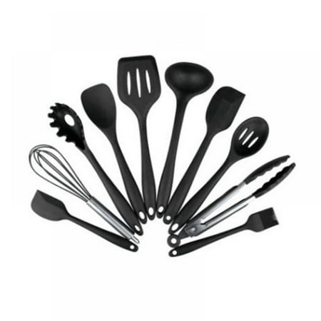 

10Pcs Silicone Kitchenware Non-stick Cookware Cooking Tool Spatula Ladle Egg Beaters Shovel Spoon Soup Kitchen Utensils Set