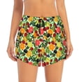 thumbnail image 2 of Rateoe Berries And Citrus Printed 2 in 1 Women's Workout Shorts for Athletic Gym Running Shorts with Phone Pockets-Small, 2 of 7