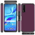 thumbnail image 6 of For TCL Stylus 5G Ultra Slim Corner Protection Shock Absorption Hybrid Dual Layer Hard PC TPU Rubber Armor Defender Cover ,Xpm Phone Case [Purple], 6 of 9