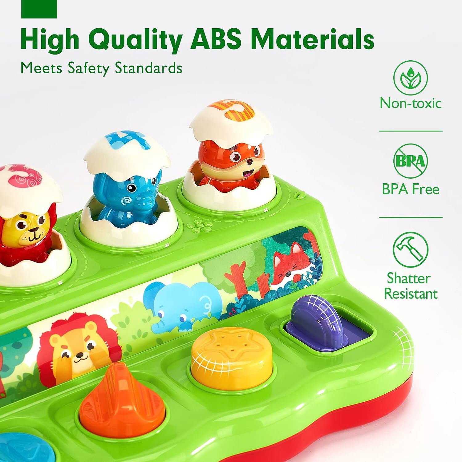 Interactive Montessori Toddler Toy | Toys for 1 Year Old, Baby Toys 9-12 Months 12-24 Months, Early Developmental Toy for Toddlers 1-3 Years, Birthday Gifts Learning Toys with Music Lights