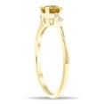 thumbnail image 2 of SZUL Women's Round Shaped Citrine and Diamond Sparkle Ring in 10K Yellow Gold, 2 of 5